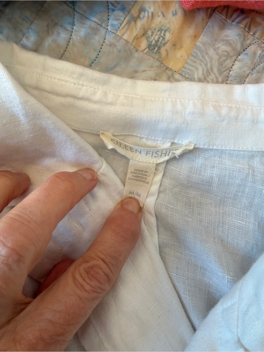 Eileen Fisher White Lightweight Linen Blazer - Picture 4 of 4